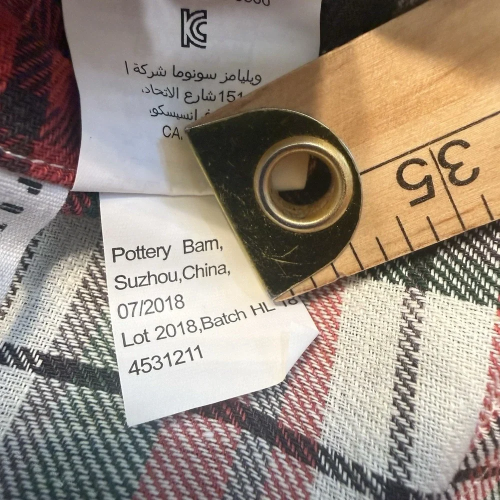 Pottery Barn Denver Red Tartan Plaid Duvet Cover Full/queen Preppy